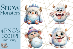 Snow Monster Clipart PNG Cute Winter Yeti Frost Gnome Art Product Image 1