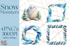 Snow Monster Clipart PNG Cute Winter Yeti Frost Gnome Art Product Image 1