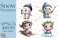 Snow Monster Clipart PNG Cute Winter Yeti Frost Gnome Art Product Image 1