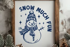 Snow Much Fun Snowman SVG PNG | Cute Winter Snowman Clipart Product Image 2