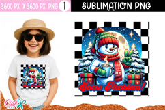 Snowman Christmas Sublimation Design