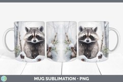 GorgeousWatercolor Raccoons Mug Wrap design.