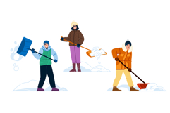blizzard snow shovel winter vector Product Image 1