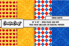 Snow White Princess Digital Papers, scrapbooking backgrounds Product Image 1