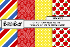 Snow white Digital Papers, scrapbooking backgrounds designs Product Image 1