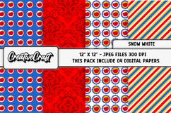 Snow White Princess Digital Papers, scrapbooking backgrounds Product Image 1