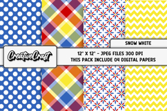 Snow white Digital Papers, scrapbooking backgrounds designs Product Image 1