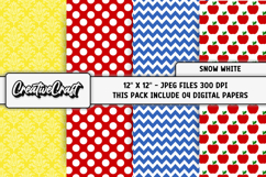 Snow white Digital Papers, scrapbooking backgrounds designs Product Image 1