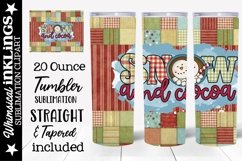 Snow and Cocoa-Cocoa Tumbler Sublimation Clipart Product Image 1