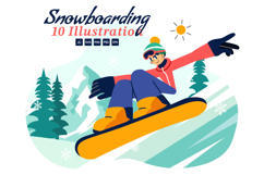 10 Snowboarding Sport Illustration Product Image 1