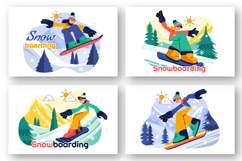10 Snowboarding Sport Illustration Product Image 2