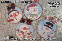 Snow Buddies Mod Podge Ornaments SVG and Printables Product Image 1