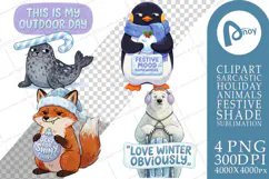 Snowday Sass Frosty Sarcastic Pets Sublimation Product Image 1