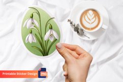 Snowdrop Flower Sticker,Winter Flower Sticker,Botanical Art Product Image 1