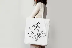 Minimalist Floral Line Art Clipart SVG | PNG | EPS Product Image 4