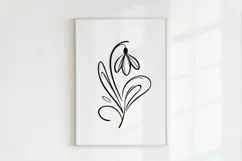 Minimalist Floral Line Art Clipart SVG | PNG | EPS Product Image 3