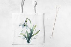 Birth Month Flowers Clipart, January Snowdrop PNG. Product Image 3