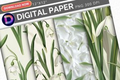 Snowdrops Digital Paper Product Image 1