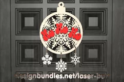 SVG Door Sign Christmas Snowflake. Laser cutting files Product Image 1