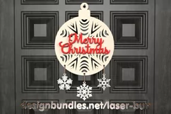 SVG Door Sign Christmas Snowflake. Laser cutting files Product Image 1