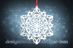 Christmas snowflake ornament. Laser SVG cutting files Product Image 1
