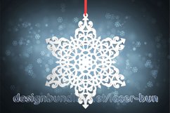 Christmas snowflake ornament. Laser SVG cutting files Product Image 1