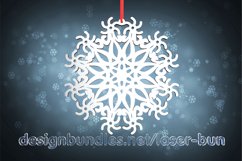 Christmas snowflake ornament. Laser SVG cutting files Product Image 1