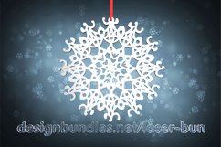 Christmas snowflake ornament. Laser SVG cutting files Product Image 1