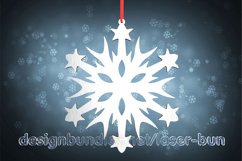 Christmas snowflake ornament. Laser SVG cutting files Product Image 1