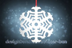 Christmas snowflake ornament. Laser SVG cutting files Product Image 1