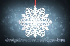 Christmas snowflake ornament. Laser SVG cutting files Product Image 1