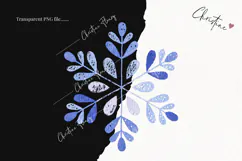 Cute Christmas Snowflake Clipart | Christmas PNG Product Image 2