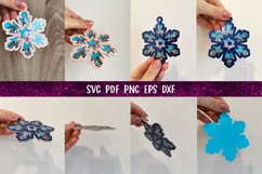 Snowflake Confetti Shaker | 3D Snowflake Ornament SVG Product Image 7