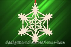Christmas snowflake ornament. Laser SVG cutting files Product Image 1