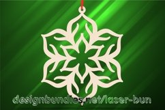 Christmas snowflake ornament. Laser SVG cutting files Product Image 1