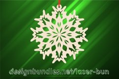 Christmas snowflake ornament. Laser SVG cutting files Product Image 1