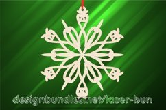 Christmas snowflake ornament. Laser SVG cutting files Product Image 1