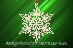 Christmas snowflake ornament. Laser SVG cutting files Product Image 1