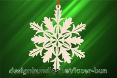 Christmas snowflake ornament. Laser SVG cutting files Product Image 1