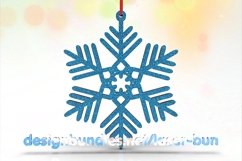 Christmas snowflake ornament. Laser SVG cutting files Product Image 1