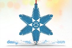 Christmas snowflake ornament. Laser SVG cutting files Product Image 1