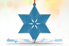 Christmas snowflake ornament. Laser SVG cutting files Product Image 1