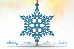Christmas snowflake ornament. Laser SVG cutting files Product Image 1