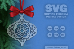 Snowflake Arabesque Ornament Christmas Lasercut Product Image 3