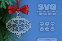 Snowflake Arabesque Ornament Christmas Lasercut Product Image 3