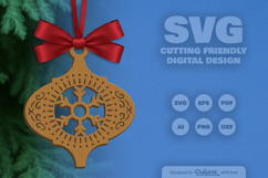 Snowflake Arabesque Ornament Christmas Lasercut Product Image 6