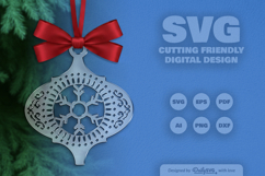 Snowflake Arabesque Ornament Christmas Lasercut Product Image 3