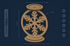 Snowflake Candle Holder SVG Product Image 1