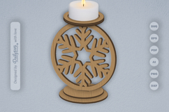 Snowflake Candle Holder SVG Product Image 2