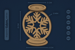 Snowflake Candle Holder SVG Product Image 3